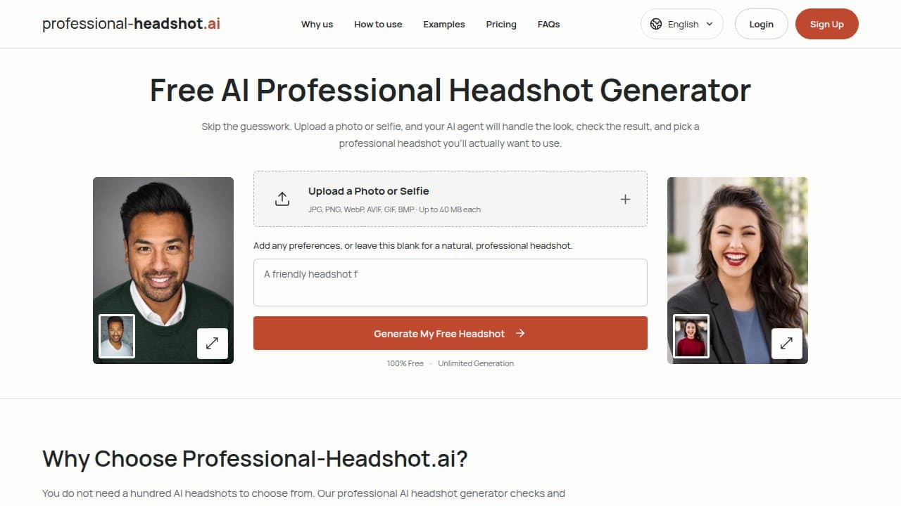 Professional-Headshot - Product screenshot