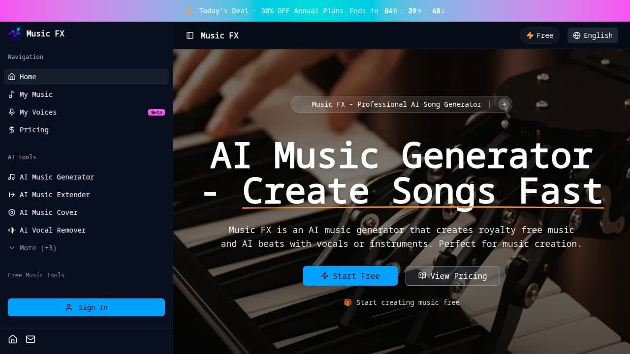 Music FX - Product screenshot