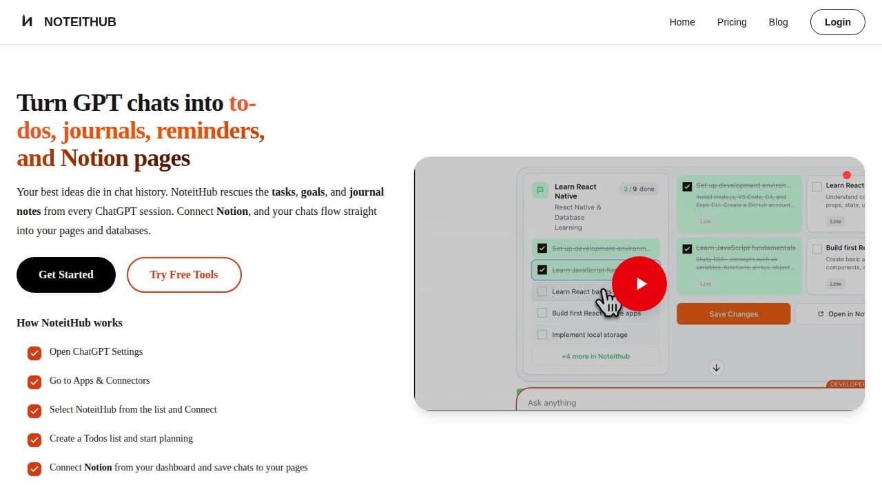 NoteitHub - Product screenshot