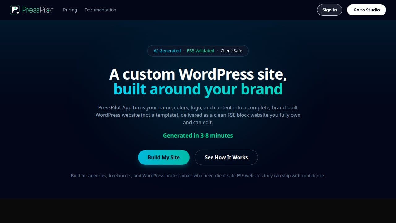 PressPilot - Product screenshot