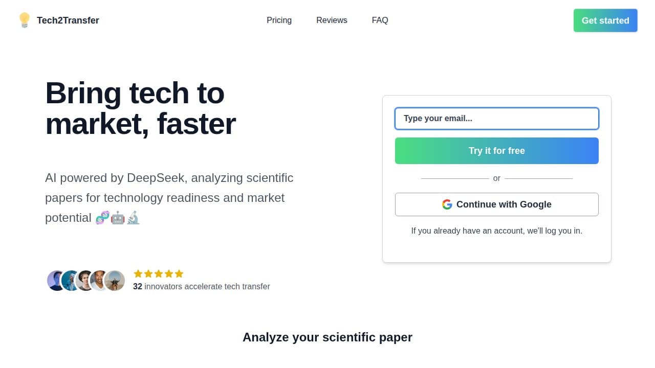 Tech2Transfer - Product screenshot