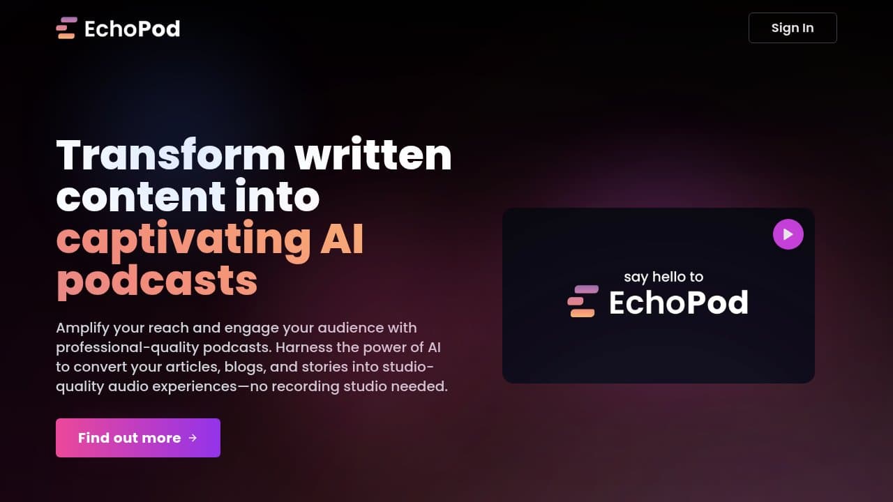 EchoPod - Product screenshot