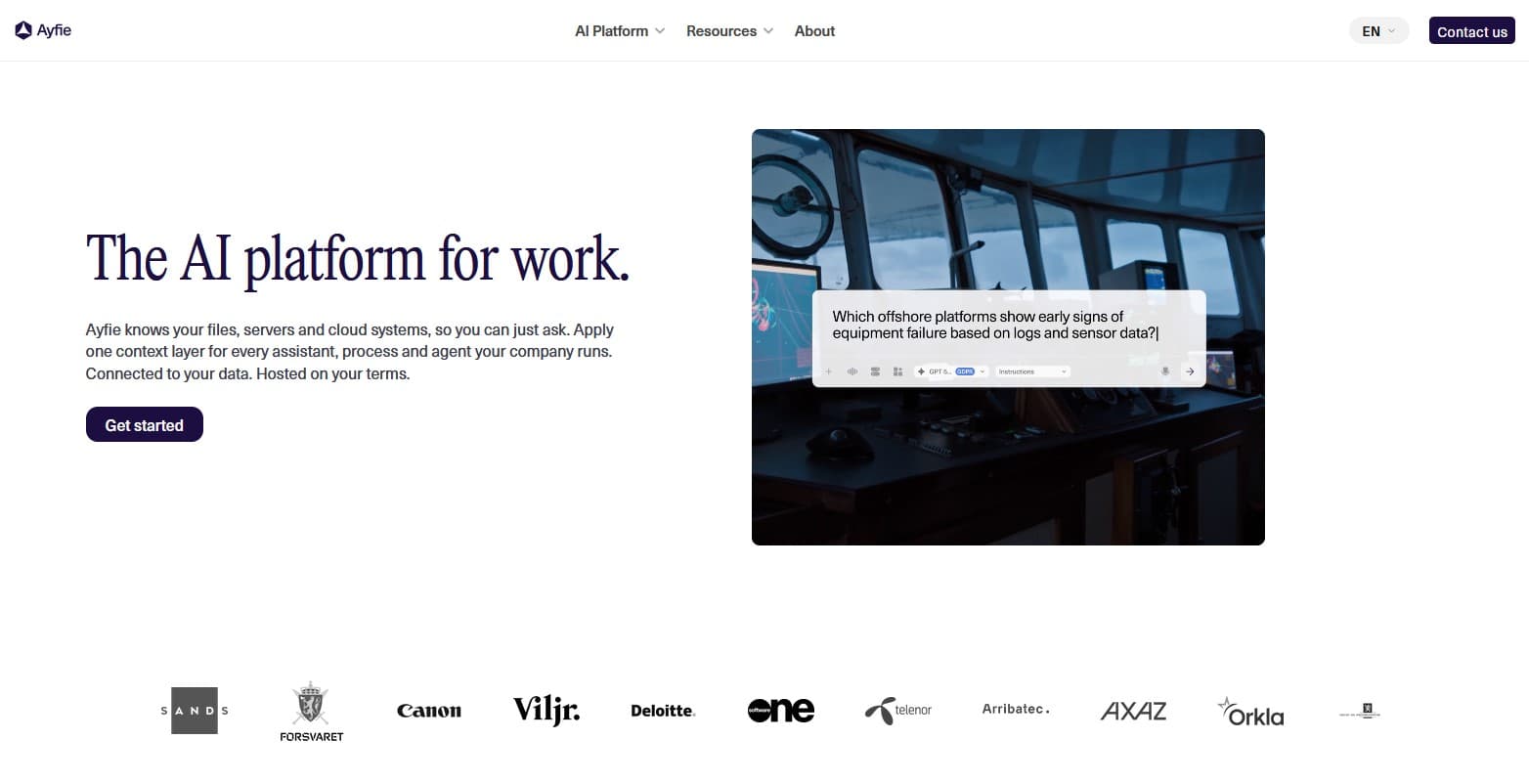 Ayfie - Product screenshot