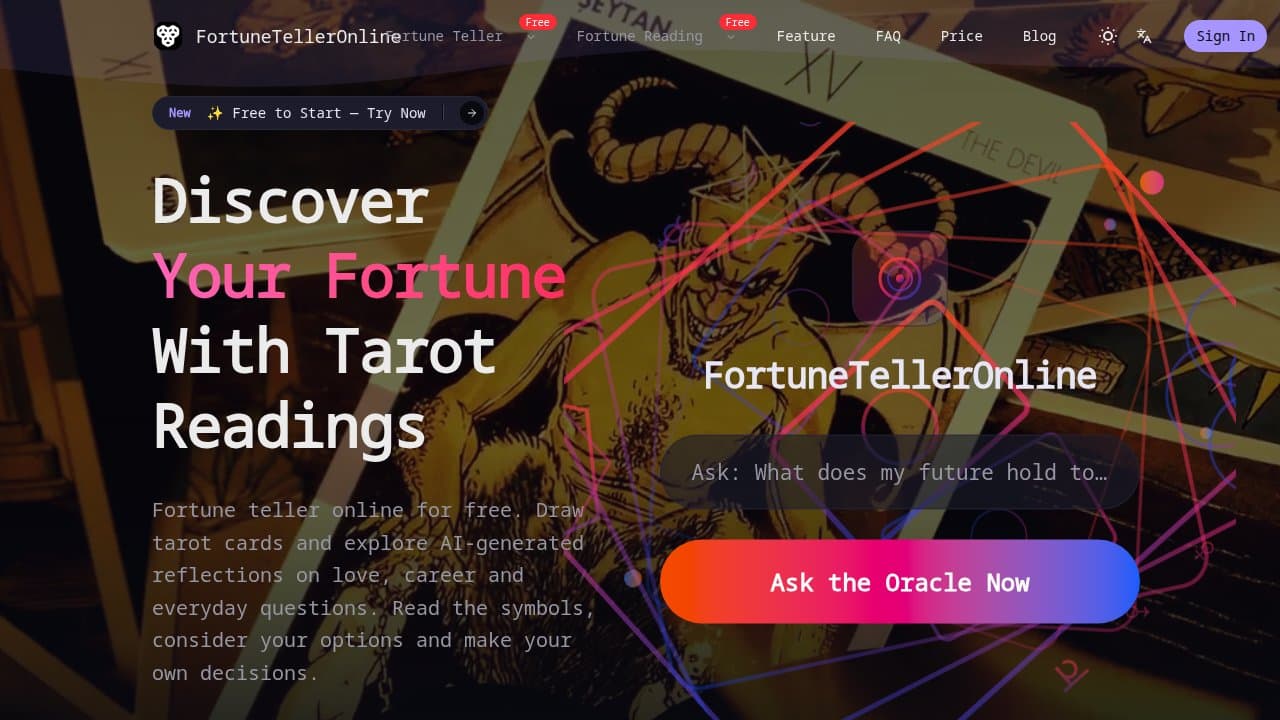Fortune Teller Online - Product screenshot