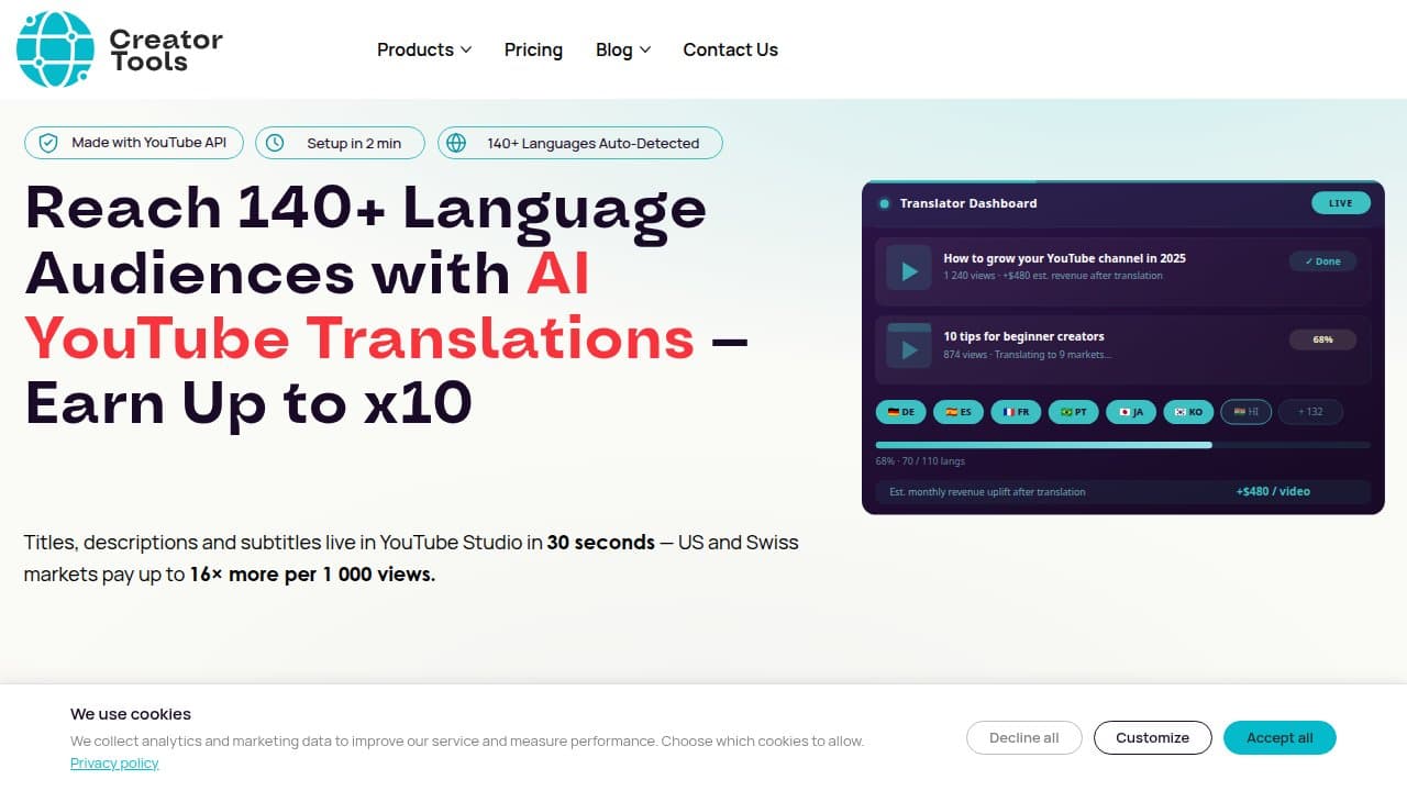 Creator Tools - Product screenshot