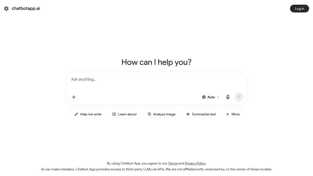 Chatbot App - Product screenshot