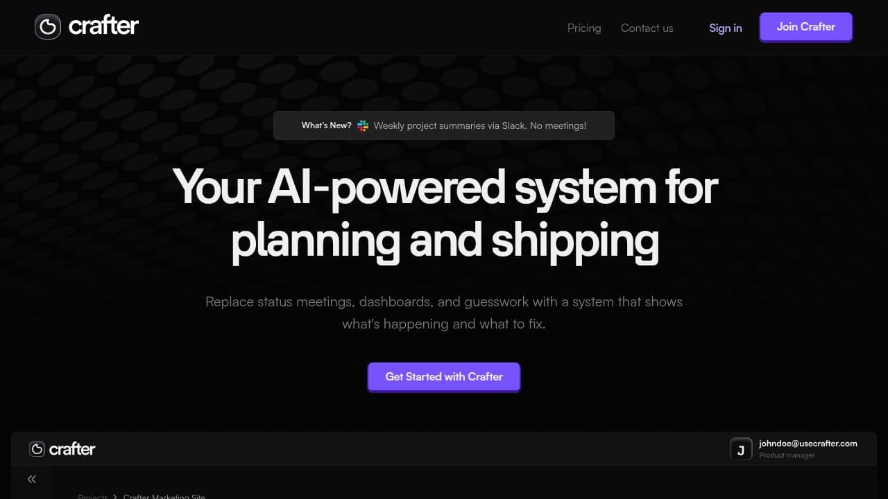 Crafter - Product screenshot