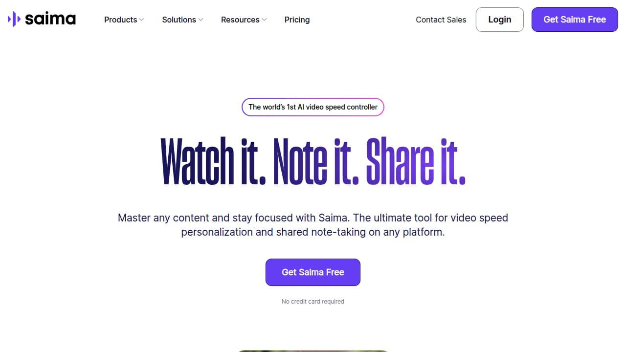 Saima - Product screenshot