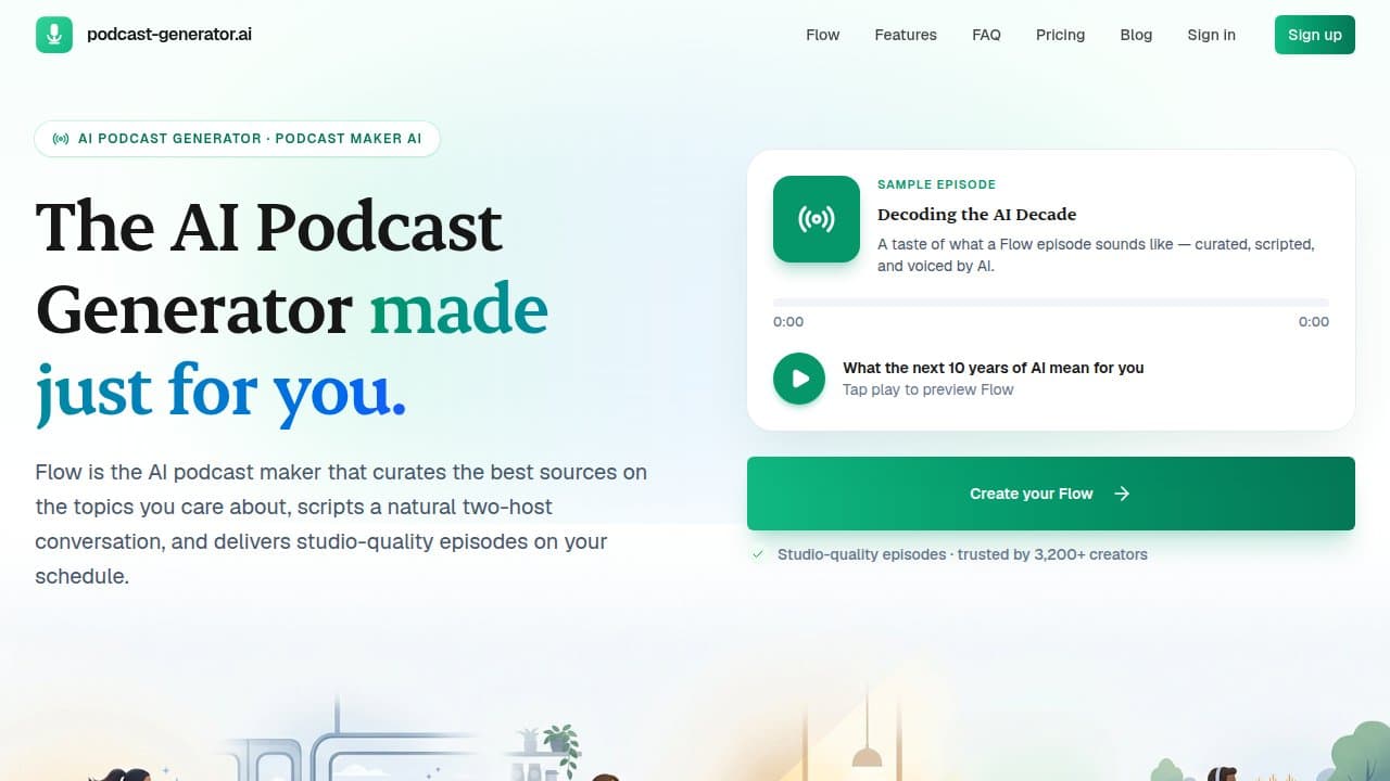 AI Podcast Generator - Product screenshot