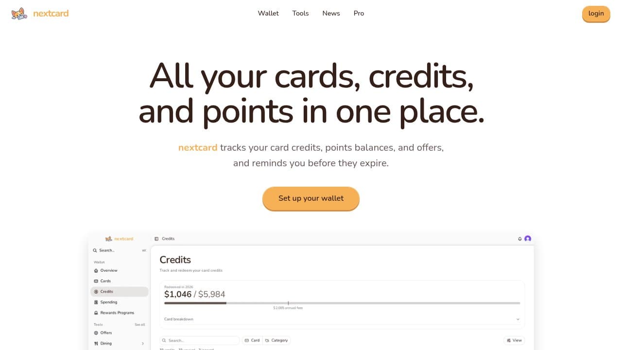 nextcard - Product screenshot