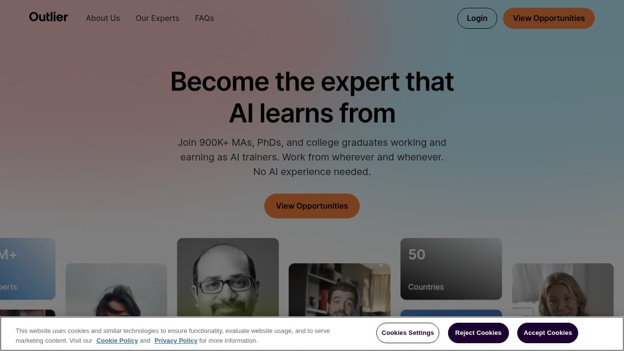 Outlier AI - Product screenshot